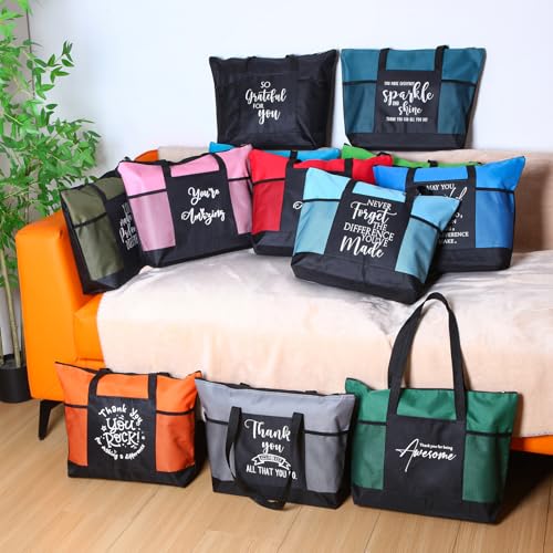 Image of Paterr 10 /20 /30 Pcs Thank You Tote Bags Bulk for Women Appreciation Gift for Employee Teachers Coworker Cna Nurse Staff