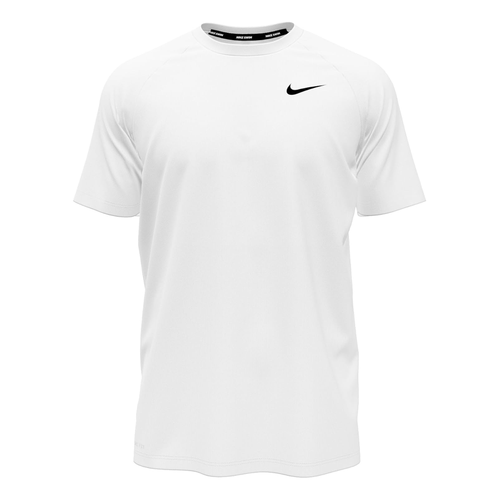 Nike Men's White Essential Short-Sleeve Hydroguard Swim Shirt