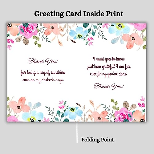 Image of AanyaCentric Thank You Greeting Cards - A5 Size 5.8x8.3inches Printed Card with Envelope