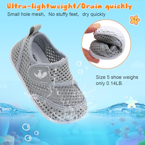 Image of FEETCITY Toddler Water Shoes Boys Girls Swim Shoes Quick Dry Kids Aqua Socks Barefoot for Beach Swimming Pool