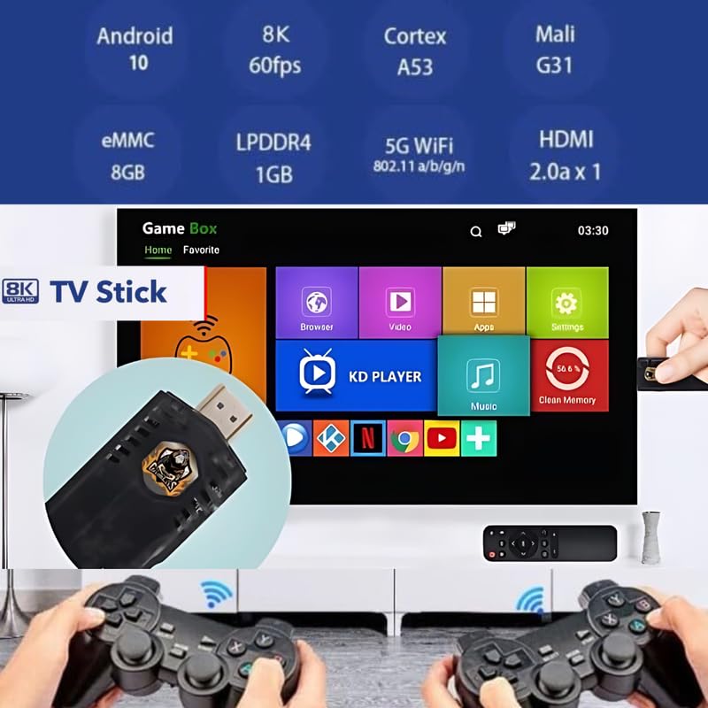Enfogo Combo C587 - 2-in-1 Video Game Console with 10,000+ Classic Games & G5 Gaming Machine with 2 Controllers for Hot Entertainment - Best Gift with 15 Years Warranty 3