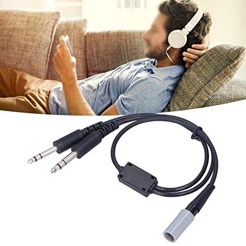 Adaptador para Auriculares de Aviación con Plug GA 2 y 6pin miniatura 6