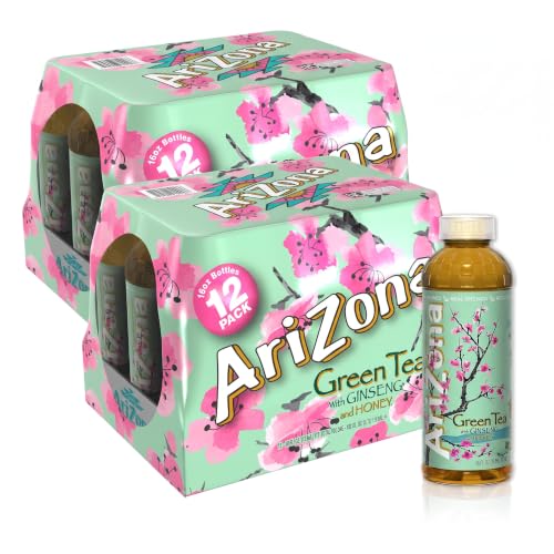 Arizona Green Tea with Ginseng and Honey - 16 Fl Oz (24 Pack)