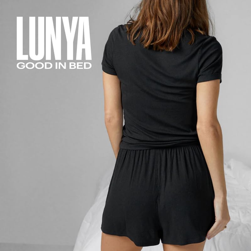 Lunya Soft Modal Ribbed Top and Shorts Set - Tencel Modal Womens Matching Sets2