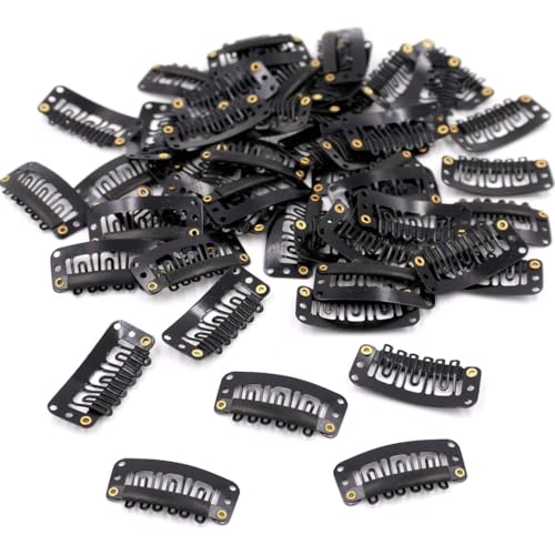 KIRZAX Lot De 50 Pinces À Barrette, Forme de U en Métal Clips, Pinces À Perruque, Clips de Peignes,Pour Femmes, Extensions De Cheveux Et Modèles De...