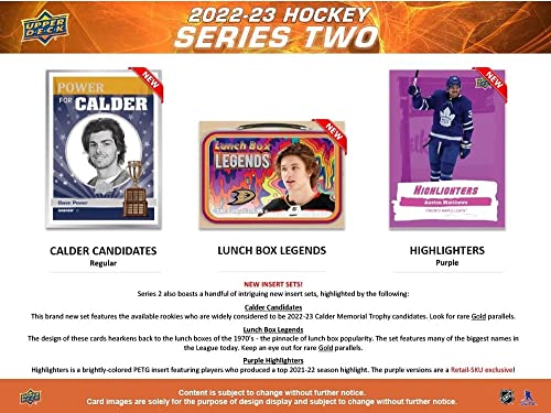 2022 2023 Upper Deck Hockey Series #2 Factory Sealed Unopened Blaster Box Of Packs Possible Young Guns Rookies And Jerseys #TOP5