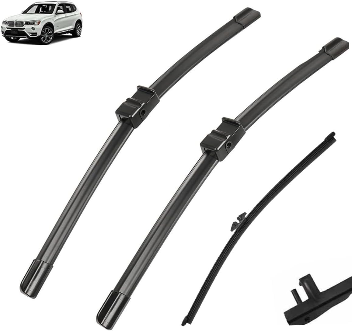 ZhangXD Front Windscreen Wipers For BMW X3 F25 2010~2017 2015 2011 2016 2012, Windshield Window Brush Front Wiper Blades All-Weather Replacement Set Easy Installation