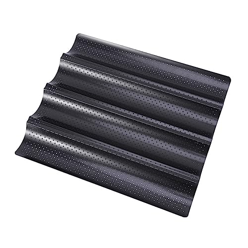 COLLBATH 1pc Non-stick French Bread Baking Pan Four-slot Baking Tray for Easy to Clean for Artisan