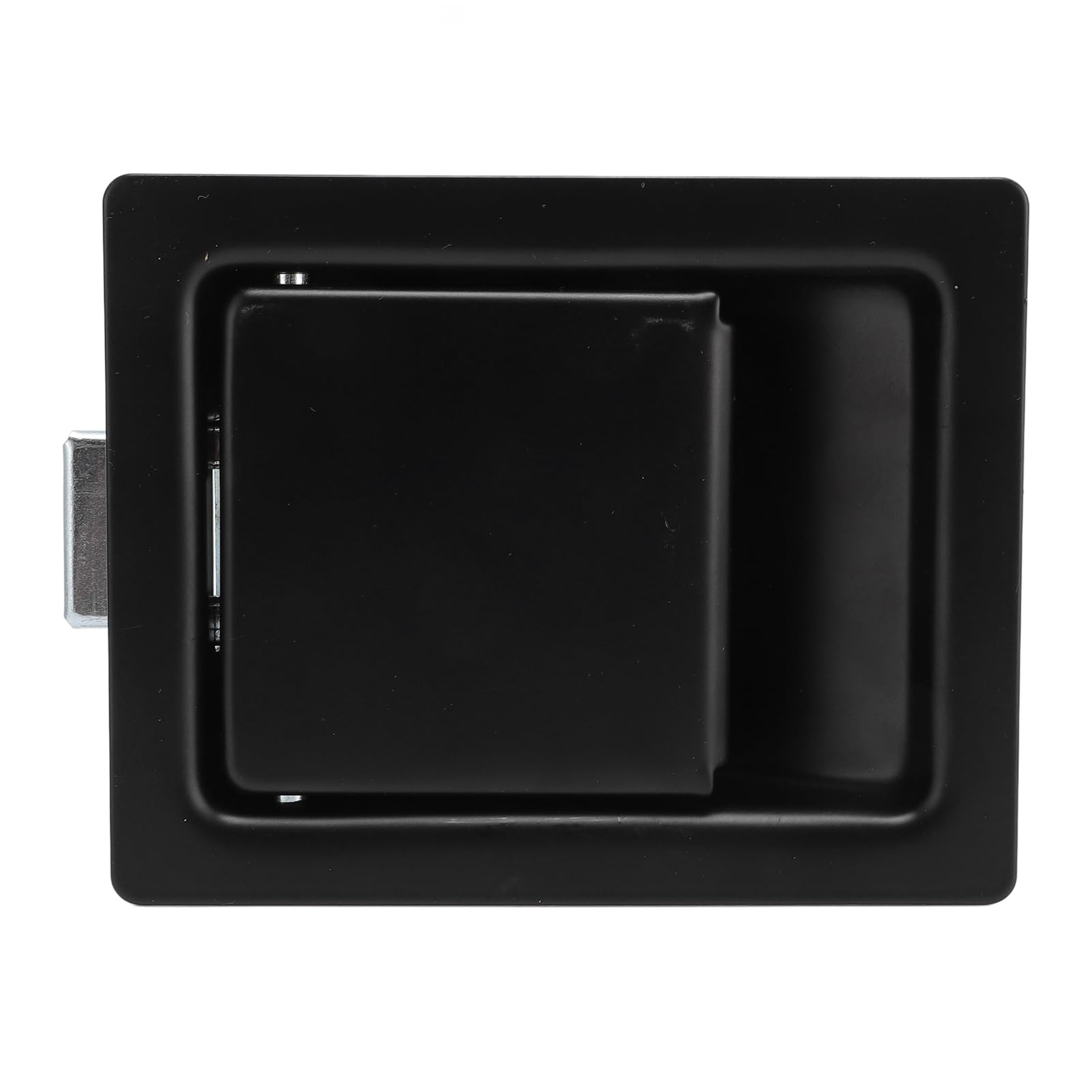 Caja de herramientas de montaje empotrado de acero al carbono con mango de paleta para camión RV con lengüeta de bloqueo de acero inoxidable y 127X102mm 2 uds