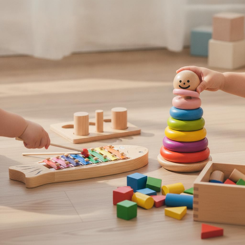 Gioco Impilabile in Legno Educativo