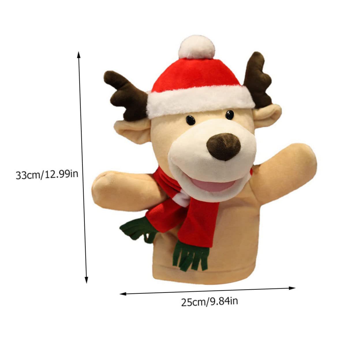 BESPORTBLE Jouet à Main en Coton PP Forme Cerflet pour Garçon et Filles, Jouet Peluche Interactif Storytelling et Renforcer Les Liens Parents-garçon et Filles