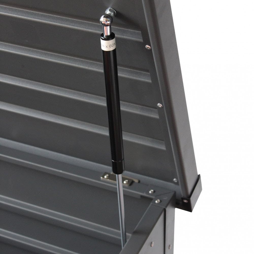 Baule Moderno da Esterno in Alluminio 130x60 cm con Serratura Steel Magic - Nero