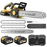 SundpeyPRO 42V 16-Inch Cordless Chainsaw - Brushless...