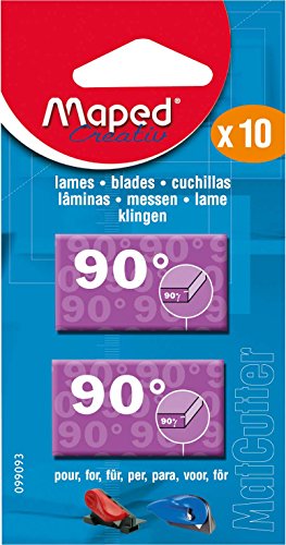 Maped - Cuchillas de repuesto para cortador de paspartú (90º, 10 unidades)