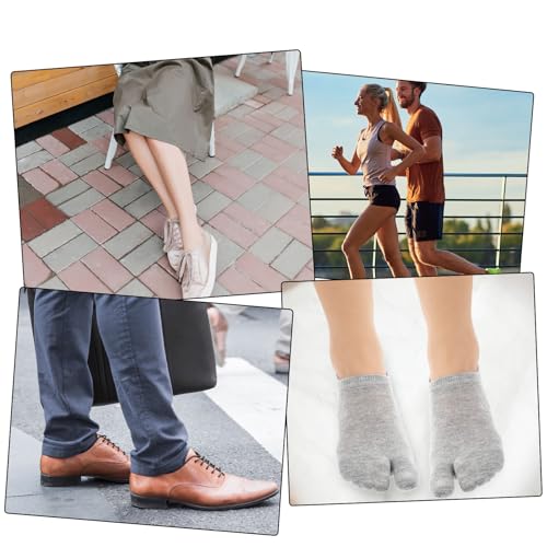 Flip Flop Tabi Socks, 4 Pairs Tabi Split Toe Socks 2 Toe Low Cut Elastic Japanese Sock Ankle Crew Athletic Short Sock for Men Women Supplies3