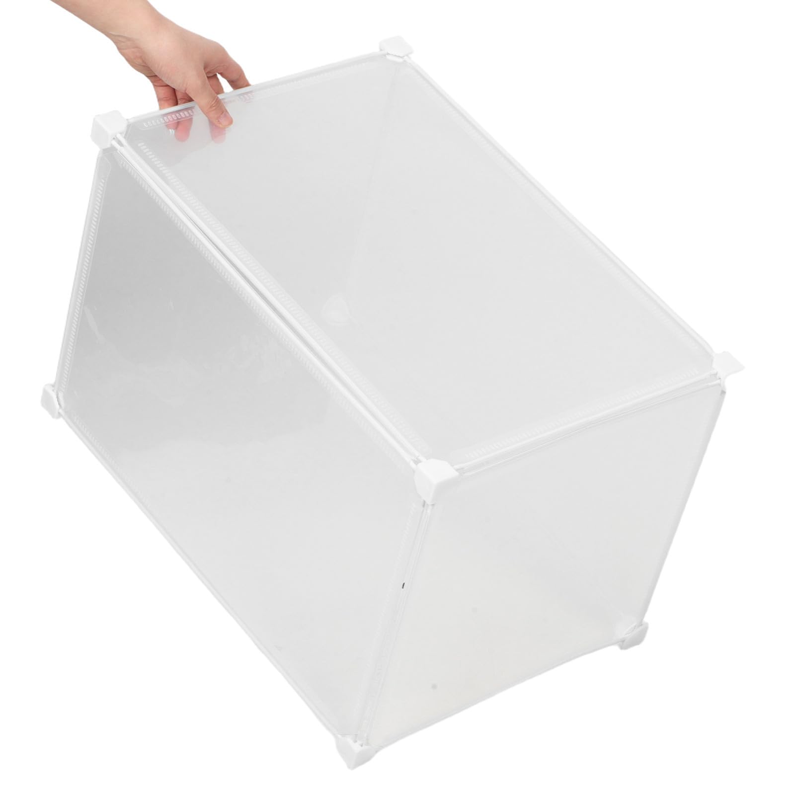 Katzenklo Spritzschutz aus Pvc mit Dreiseitigem Design und Transparentem Deckel für Kleine Tiere und Katzen Klarer Sichtschutz und Effektiver Schutz gegen Verschmutzungen