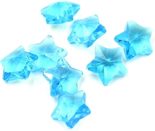 Miniatura 5 de Calvas 20 unids/lote Charm Estrella Colgante Forma de Cinco Estrellas Mezclado 14MM Cristal Cristal Facetado Perlas Sueltas DIY Suministros de