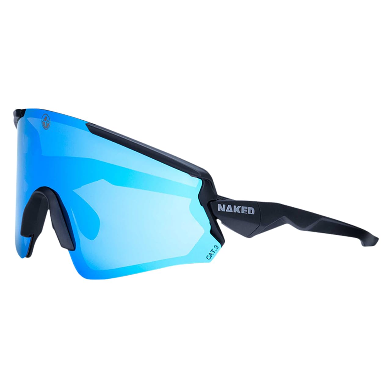 NAKED Optics FALCON - Occhiali sportivi per uomo e donna, occhiali da sole sportivi con protezione UV, fascia magnetica e lenti intercambiabili