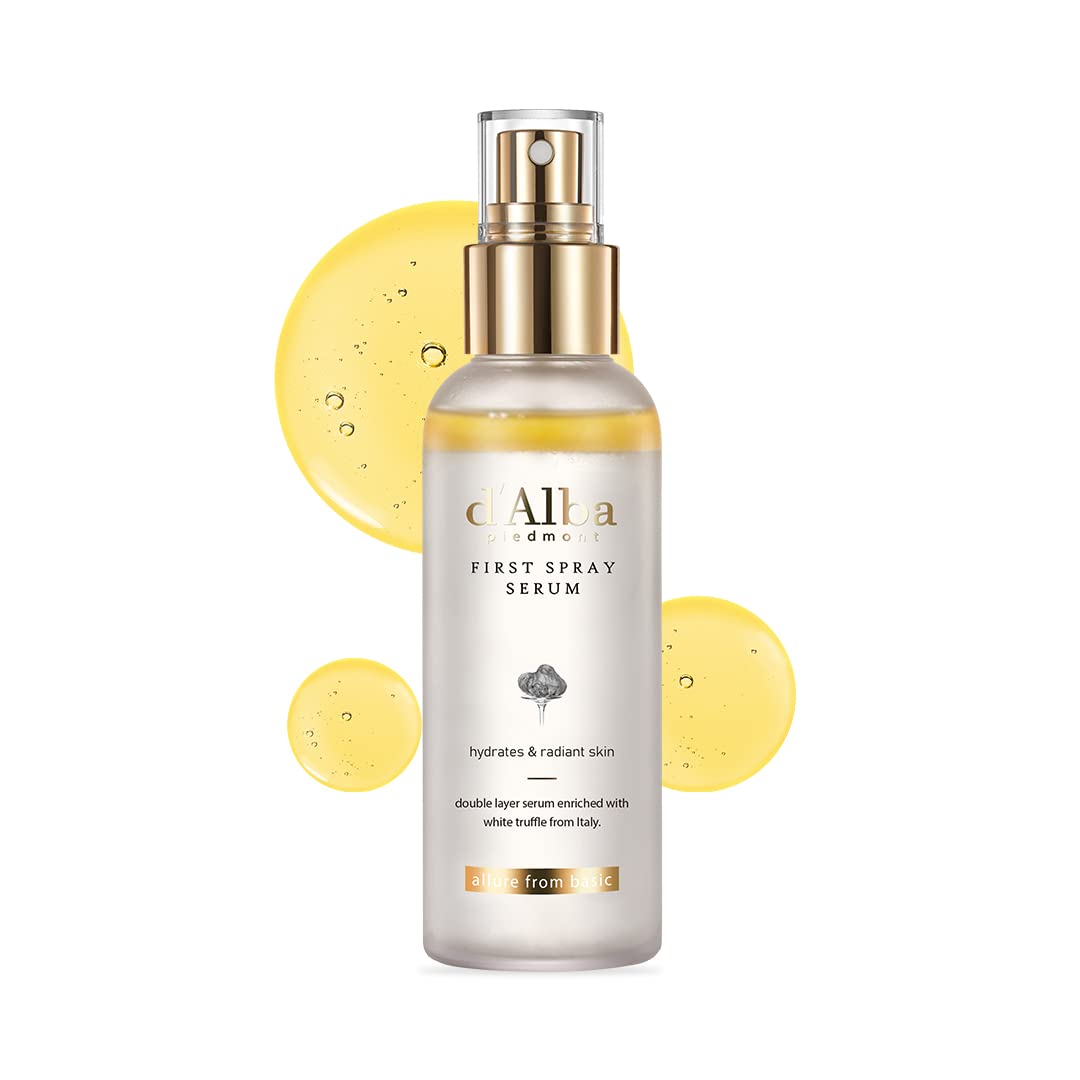 d'Alba White Truffle First Spray Serum, 3.4 fl oz (100 ml), Official Korean Product, Moisturizing Care, Serum, Lotion, Oil, Beauty Essence, Shiny Skin, Dry Skin, Elasticity, Vegan 3.4 fl oz (100 ml)d'Alba White Truffle First Spray Serum, 3.4 fl oz (…