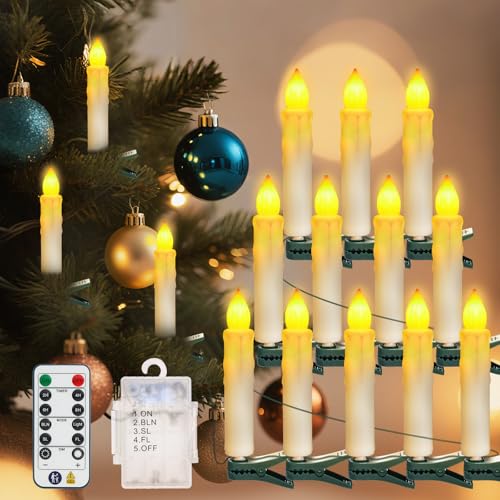 PChero Lichterkette Weihnachtsbaum mit Fernbedienung Timer, 30er LED...