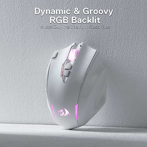 Image of Redragon M913 Impact Elite Wireless Gaming Mouse, 16000 DPI Wired /Wireless RGB Mouse with 16 Programmable Buttons, 45 Hr Battery and Pro Optical Sensor, 12 Side Buttons MMO Mouse
