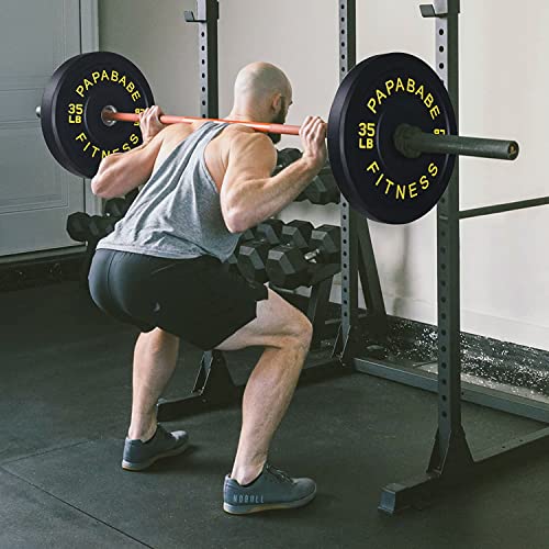Papababe Bumper Plates Set 2-Inch, Color Coded Olympic Weight Plates, Weight Plate Set With Steel Insert For Weightlifting In Home Garage Gym (35 Lb, Pair) #TOP1