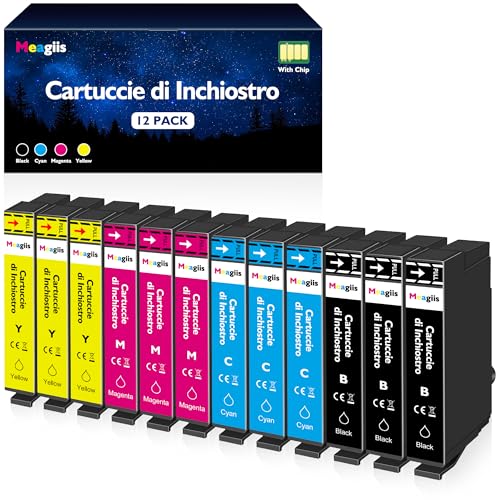 Meagiis 603XL Cartucce d'inchiostro Sostituzione per cartucce Epson 603 XL per Expression Home XP-2100 WF 2810 WF 2830 XP-3100 XP-4100 XP-2105 XP-2150 XP-3105 WF-2820 (3Nero 3Ciano 3Magenta 3Giallo)