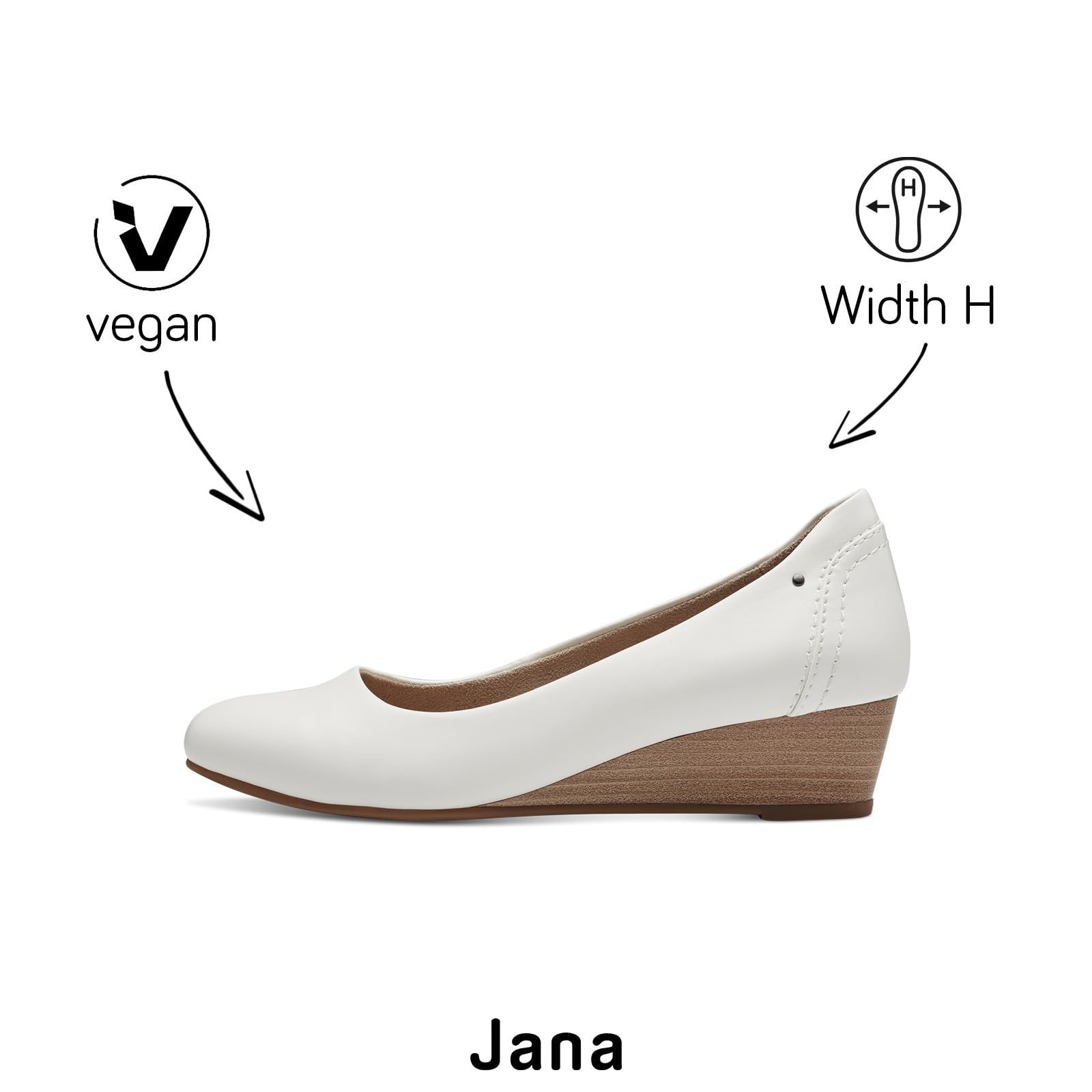 Jana décolleté da Donna con Zeppa vegane