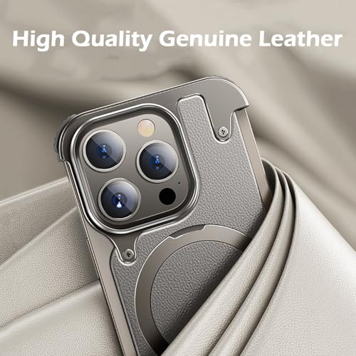 Coque iPhone 16 Pro Max anti-rayures ultra fine en cuir véritable