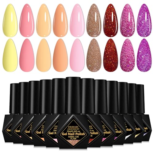 Set de Esmaltes en Gel 12 Piezas Brillante Violeta Rosa miniatura 6