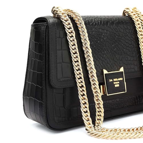 Image of Da Milano Leather Shoulder Bag for Women (00725OL)