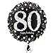 Produktbild Amscan 3374201 - Standard Folienballon Happy Birthday 80, Durchmesser circa 43 cm, Heliumballon, Geburtstag