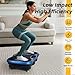 EVOLAND Vibration Plate Exercise Machine, Vibration Fitness Trainer with Bluetooth Speaker 5 Program Modes 2 Resistance Bands, Home Exercise Equipment for Fitness Body Toning-Blue