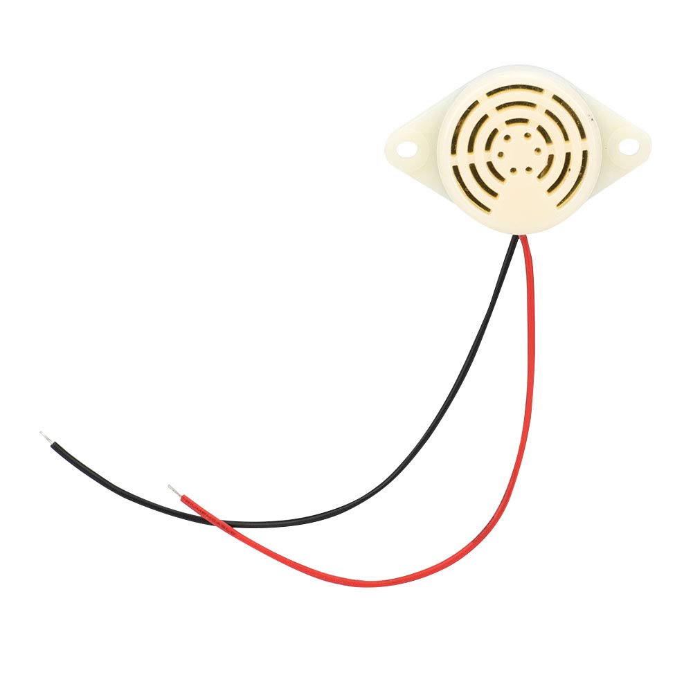 95dB Active Buzzer Alarm, Continuous Beep with Wire , Suitable for Electronics Application, Includes 5pcs DC 3-24V SFM-27