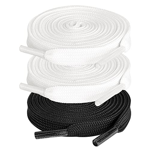 Image of ZHENTOR 3 Pair Flat Shoe Laces for Sneakers, Shoelaces for Sneakers Athletic Running Shoes Boot Strings