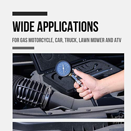 Lichamp 10Pcs Compression Tester Adapter Kit, Automotive Engine Cylinder Leak Down Compression Test Motor Pressure Gauge #TOP3