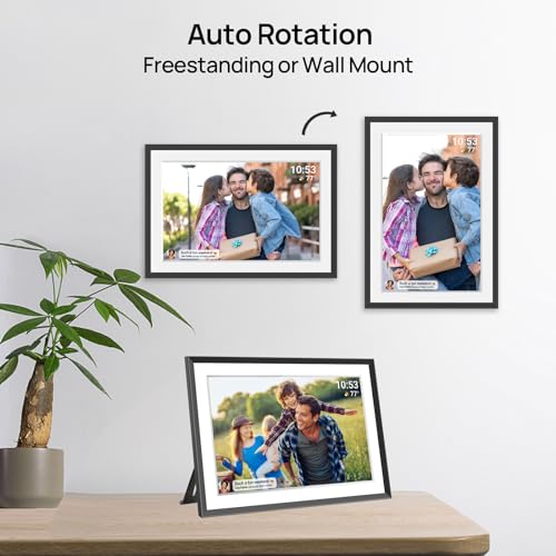 Image of Akimart 32GB 10.1 Inch Digital Photo Frame 1280x800 IPS LCD Touch Screen,Smart WiFi Digital Picture Frame, Auto-Rotate Portrait and Landscape, Share Moments Instantly via Frameo App from Anywhere