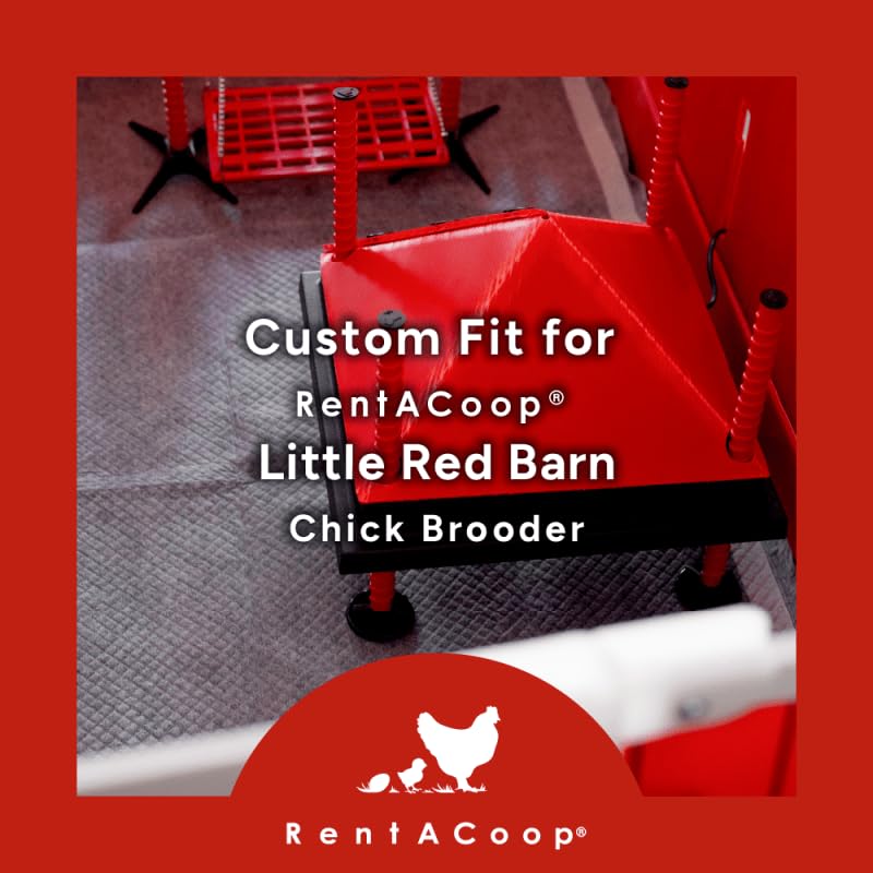 Image of RentACoop Hatchling Liners for Little Red Barn Pack of 12 - Odor-Control Chick Brooder Pads - Absorbent, Leakproof Bedding for Baby Chicks, Ducklings, and More