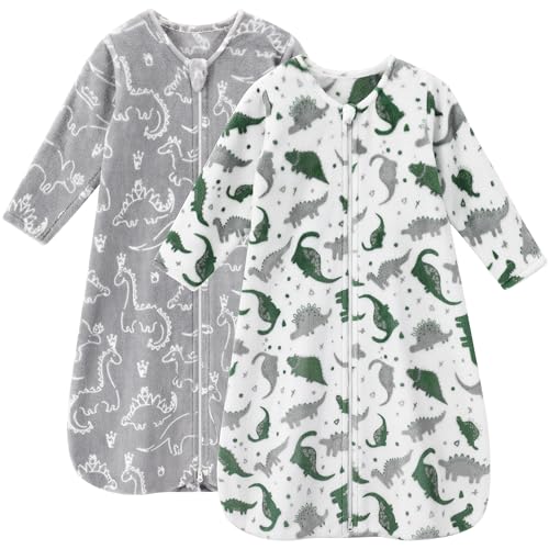 Unnivoll Fleece Baby Sleep Sack 6-12 Months Long Sleeve 2.0 Tog Baby Wearable Blanket with 2-Way Zipper Warm Sleeping Sack for Toddler Infant Newborn...