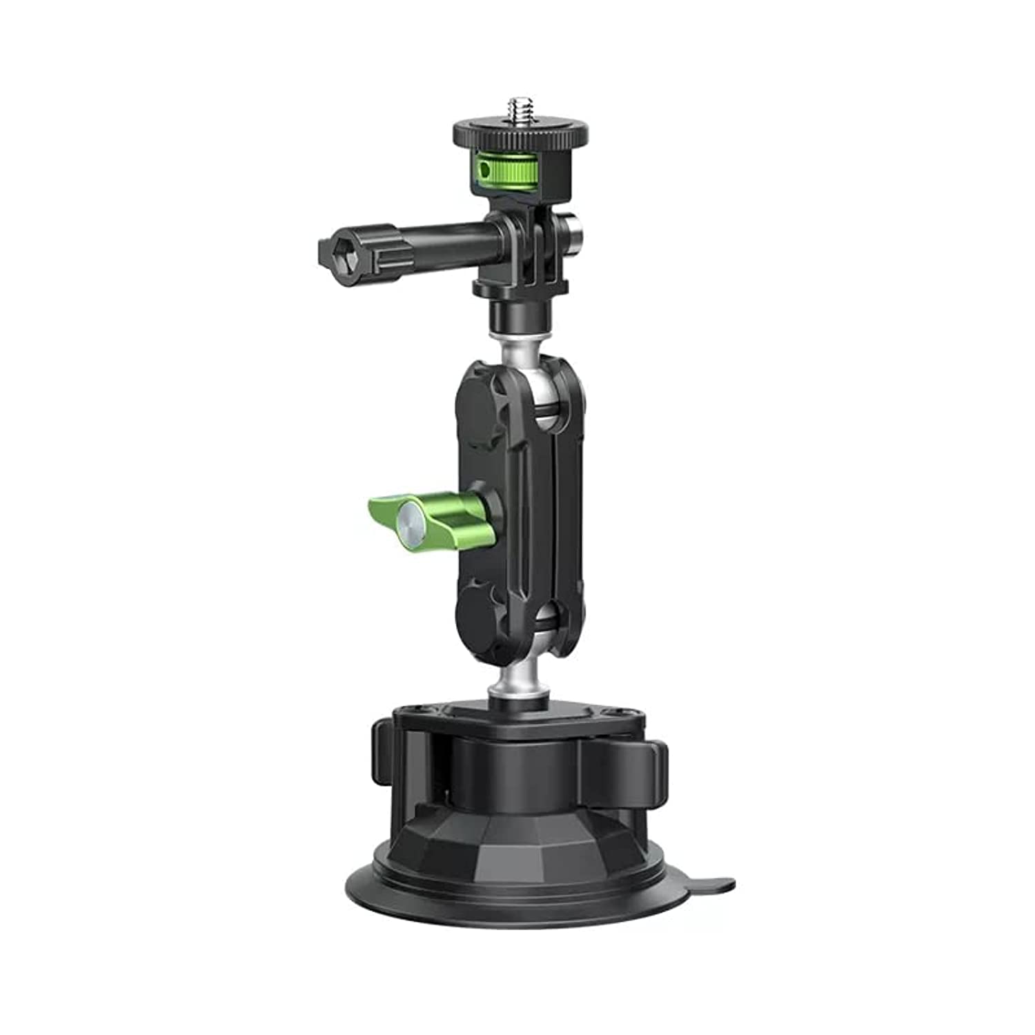 Universal Camera/Go-Pro Mount with 360° Rotating arm with Super Strong Suction Cup that works on your car's dashboard or windshield or desk