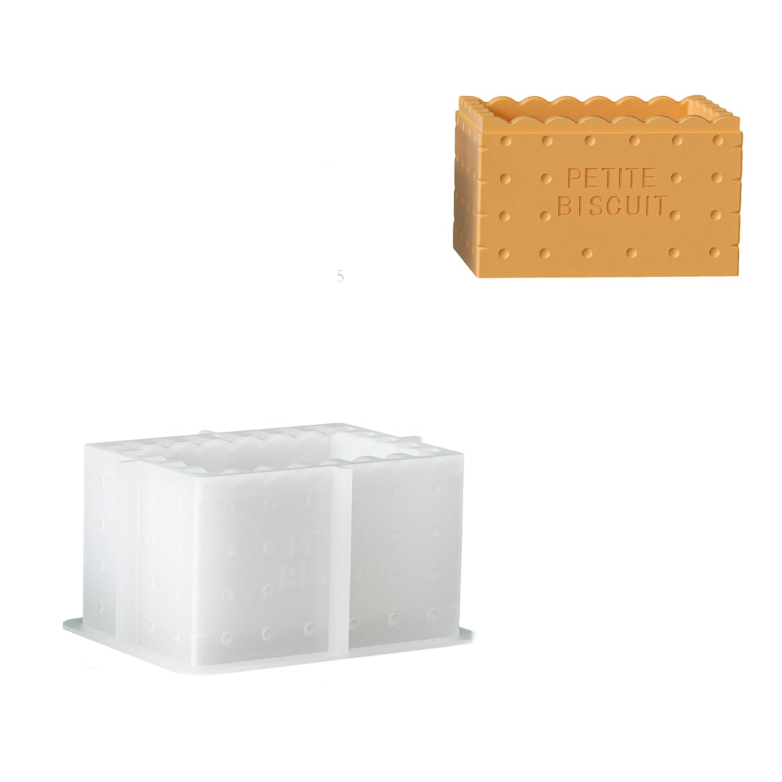 NMFLAB Multipurpose Silicone Craft to Make Square or Round Biscuit Box and Pen Holders Food Grade Silicone Baking