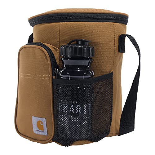Carhartt Vertical Insulated Lunch Cooler Bag with Water Bottle, Carhartt Brown - Thumbnail 2