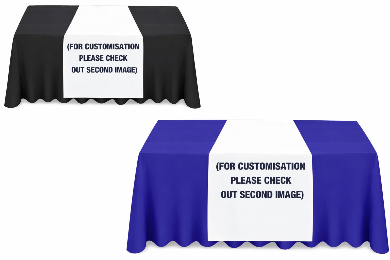 Elegant Event Essentials - Customized Table Runner – Personalized Text / Logo, Printed Name Design for Business, Tradeshow, Events, Exhibition, Birthdays, Weddings - (24x60in / 60x150cm) - Pack of 1