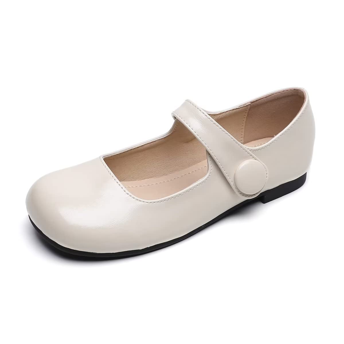 LUXINYU Women's Slip on Flats,Classy Round Toe Solid Classic Mary Jane Ballet Dance Shoes Soft Comfortable PU Flat Shoes