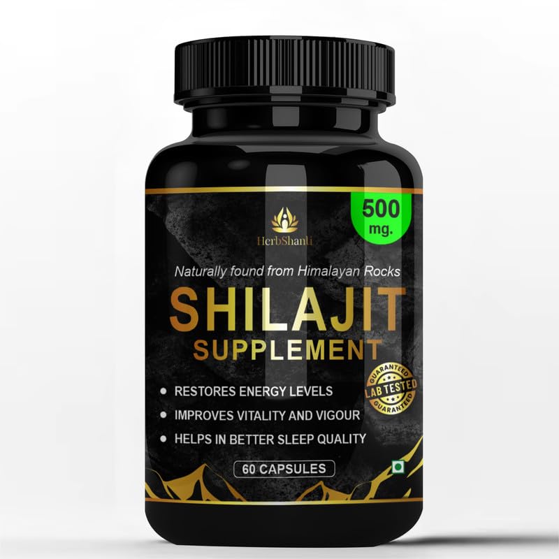 Image of Original Pure Shilajit Gold Capsules for Men & Women Long Time | Ayurvedic Testosterone Booster for Extra Power, Timing Stamina | Ashwagandha Safed Musli Gokshura Shatavari All In One (60 Tablets)