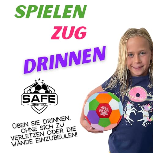 Safe Sport Gear - Der House Ball – Originaler Weicher Softball Fußball Größe 4, Perfekter Softball Kinder, Indoor Fußball für Kinder & Jugendliche, Lustiger, Hochwertiger - The House Ball