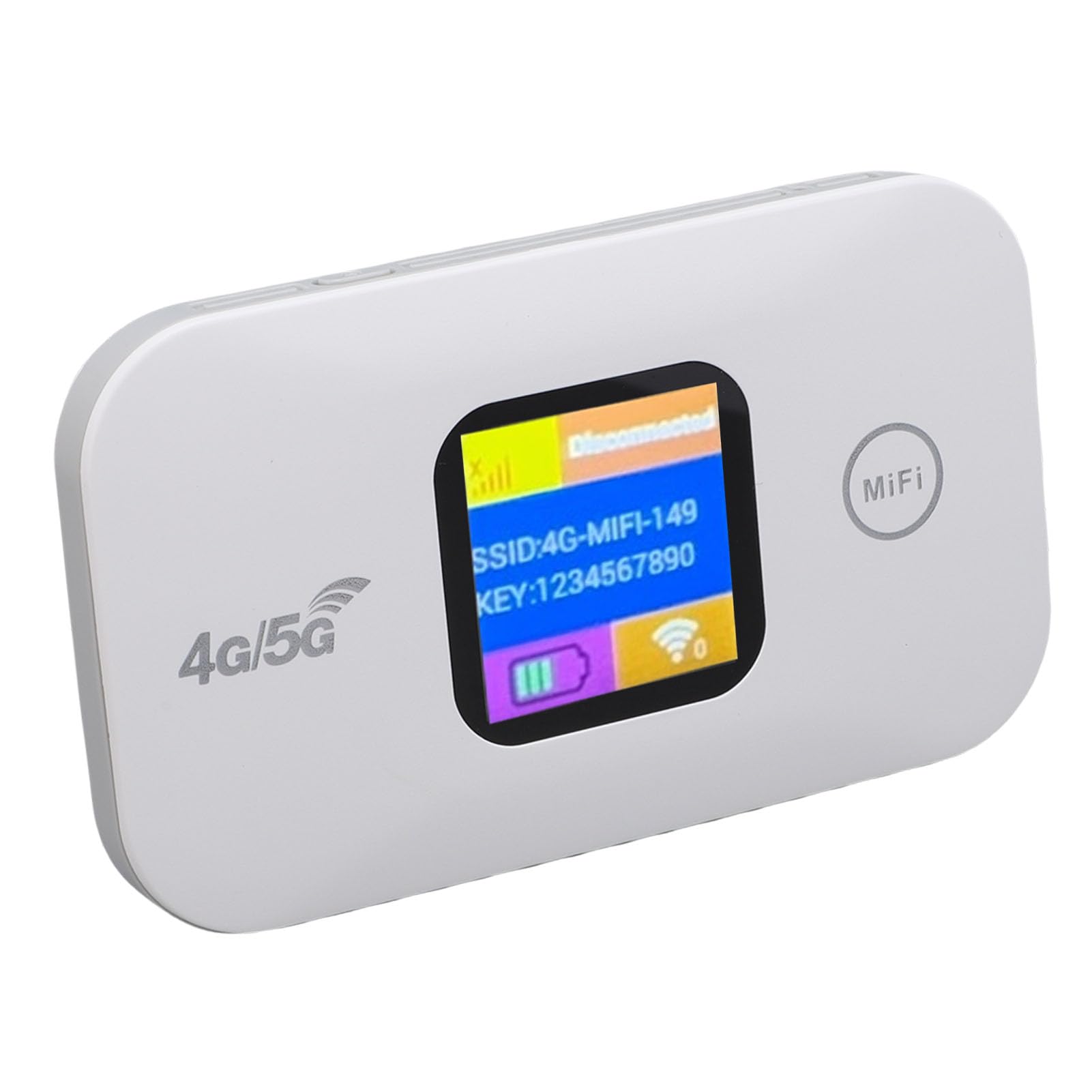 GOWENIC 4G/5G WiFi Hotspot, Portable Travel Router with Color LED Display, SIM Card Slot, Supports 300Mbps, 10 Device Connectivity, for Travel Camping Car, RV, etc