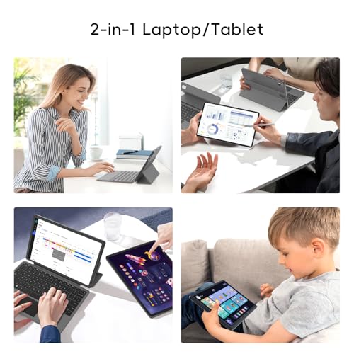 2-in-1 Laptop/Tablet (2025), Windows 11 PC with Magnetic Keyboard, 12” 2K FHD IPS Touchscreen Display, 4-core N95, 12GB DDR5 RAM 512GB SSD, 2 Stereo Speakers Computer for Business Students - Image 6