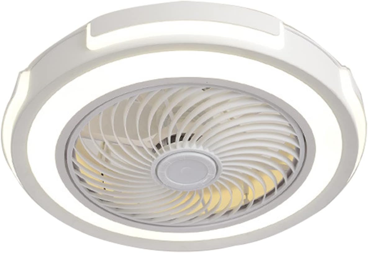 YUEGOO Ceiling Fans with Lamps,Ceiling Fan with Led Light,60W Ceiling Fan Lights with Remote Control,3 Wind Speeds,3 Color Changeable,Dimmable Fan Light for Living Room,Bedroom/White