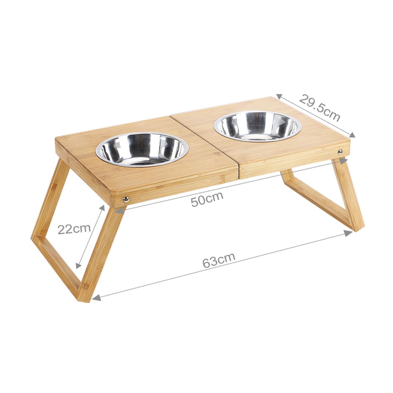 Angoily Soporte Plegable para Comederos de Mascotas Comedero de Acero Inoxidable para Perros para Gatos y Perros para Uso Interiores Soporte para Cómodo